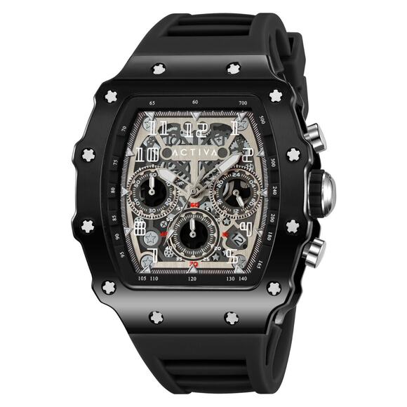 Activa Circuit X Invicta 44.3mm w/ Skeleton Dial PC Case Material Black Watch - Picture 1 of 2